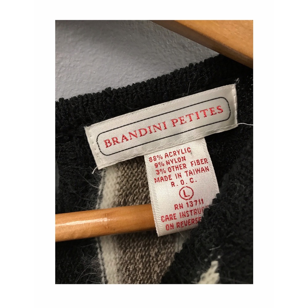 vintage 1980s striped sweater‎ M retro petite 80s - Picture 5 of 7